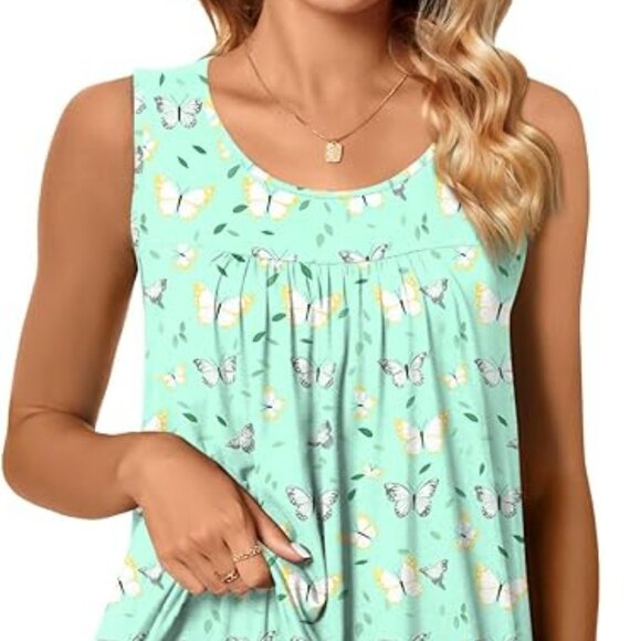 Pajama Set for Women Summer Sleeveless Tank Tops Pjs Sets 2 Piece Lounge Set - Picture 1 of 11